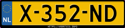 Kenteken afbeelding van X352ND, witte Zeekr X Privilege Awd