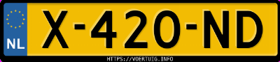 Kenteken afbeelding van X420ND, witte Zeekr 001 Privilege